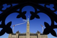 The Centre Block of Parliament Hill is pictured in Ottawa on Monday, Nov. 22, 2021. THE CANADIAN PRESS/Sean Kilpatrick