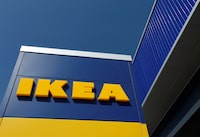 FILE PHOTO: The company's logo is seen at an IKEA store in Nice, France, May 11, 2022.  REUTERS/Eric Gaillard/File Photo