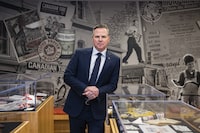 CEO of Canadian Tire, Greg Hicks, poses for a photograph at the company’s museum, in their head office, in Toronto, Tuesday Nov. 21, 2023. (Christopher Katsarov/The Globe and Mail)�