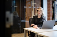 Breanna Needham, Founder and Lawyer with Luceo Legal, is photographed at an office at Space (a co-work space in downtown Toronto) on Mar 27, 2024. Fred Lum/The Globe and Mail
