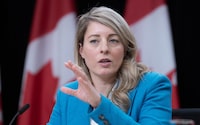 Canada is expanding its evacuation of citizens from Haiti to include relatives and Canadian permanent residents. Minister of Foreign Affairs Mélanie Joly responds to questions about the situation in Haiti during a news conference in Ottawa, Monday, March 25, 2024. THE CANADIAN PRESS/Adrian Wyld