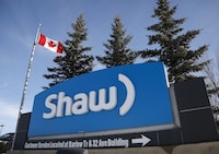 A Shaw Communications sign is shown at the company's headquarters in Calgary, Wednesday, Jan. 14, 2015. THE CANADIAN PRESS/Jeff McIntosh
