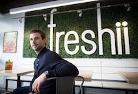 Matthew Corrin, founder & CEO of Freshii, poses for a photograph at one of the company's franchises in Vancouver, B.C., on Wednesday January 24, 2018. THE CANADIAN PRESS/Darryl Dyck