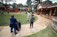 Children play at the Nyumbani Children's Home in Nairobi, Kenya Tuesday, Aug. 15, 2023. The orphanage, which is heavily reliant on foreign donations, cares for over 100 children with HIV whose parents died of the disease and provides them with housing, care, and PEPFAR supplied anti-retroviral drugs. A U.S. foreign aid program that officials say has saved 25 million lives in Africa and elsewhere is being threatened by some Republicans who fear program funding might go to organizations that promote abortion. (AP Photo/Brian Inganga)