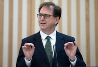 British Columbia Health Minister Adrian Dix says the province is providing more funding to recruit and retain more healthcare workers. Dix speaks during an announcement at the Royal Inland Hospital in Kamloops, B.C., on Thursday, Feb. 8, 2023. THE CANADIAN PRESS/Marissa Tiel