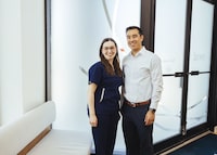 Twig Fertility, co-founders Dr. Rhonda Zwingerman and Tanner Kohara are photographed in their Toronto office on March 28, 2024. JENNIFER ROBERTS/THE GLOBE AND MAIL