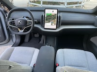 The minimalistic interior of the 2025 Volvo EX30, where the large centre touchscreen is used to control nearly everything.