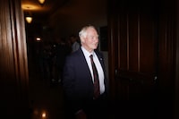 David Johnston, special rapporteur on foreign interference, appears at a Parliamentary Committee Meeting on Parliament Hill in Ottawa June 6, 2023. Photograph by Blair Gable
