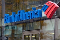 FILE - The Bank of America logo is seen on a branch office, Oct. 14, 2022, in Boston.  (AP Photo/Michael Dwyer, File)