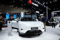 FILE PHOTO: An Avatr 11 electric vehicle, powered by Huawei Inside intelligent solution, is displayed at the Auto Shanghai show, in Shanghai, China April 18, 2023. REUTERS/Aly Song/File Photo