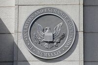 FILE PHOTO: The seal of the U.S. Securities and Exchange Commission (SEC) is seen at their headquarters in Washington, D.C., U.S., May 12, 2021. REUTERS/Andrew Kelly/File Photo