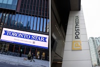 The new offices of the Toronto Star on Spadina Avenue in downtown Toronto. The large development called The Well at the corner of Front Street and Spadina includes other corporate offices and residential units. December 21, 2022 (Melissa Tait/The Globe and Mail) Exteriors of 365 Bloor St East head office for Postmedia Networks, is photographed on March 12 2018. Investigators with the Competition Bureau arrived at the media company while looking into the recent newspaper swap between the Toronto Star and Postmedia, which left a number of papers in Ontario shuttered.(Fred