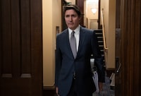Prime Minister Justin Trudeau makes his way to question period, Tuesday, April 30, 2024 in Ottawa.  THE CANADIAN PRESS/Adrian Wyld