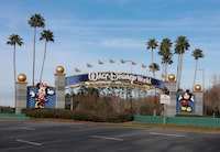 ORLANDO, FLORIDA - FEBRUARY 01: A sign welcomes visitors near an entrance to Walt Disney World on February 01, 2024, in Orlando, Florida. A federal judge has dismissed a lawsuit against Florida Gov. Ron DeSantis, which Walt Disney Co. said it will be appealing its loss in a lawsuit. The case revolves around the Governor taking over Disney's special governing district after Disney opposed Florida legislation that critics have dubbed “Don’t Say Gay.” (Photo by Joe Raedle/Getty Images)