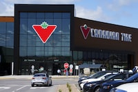 Shoppers come and go from a Canadian Tire store in Ottawa on Friday, Aug. 11, 2023. THE CANADIAN PRESS/Sean Kilpatrick