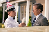 embargoed until May 3 at 6 a.m. UNFROSTED. (L to R) Christian Slater as Mike Diamond and Jerry Seinfeld (Director) as Bob Cabana in Unfrosted. Cr. John P. Johnson/Netflix © 2024.