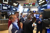 Traders work on the floor at the New York Stock Exchange in New York, Thursday, May 25, 2023. (AP Photo/Seth Wenig)