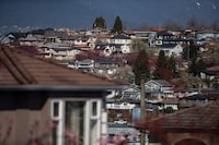Houses are seen in east Vancouver, on Wednesday, April 15, 2020. Darryl Dyck/The Globe and Mail