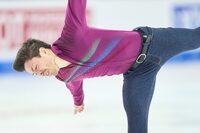 Canada's Keegan Messing skates his short program in the mens competition during the ISU Four Continents Figure Skating Championships 2023 at the Broadmoor World Arena in Colorado Springs, Colorado, on February 9, 2023. (Photo by Geoff Robins / AFP) (Photo by GEOFF ROBINS/AFP via Getty Images)