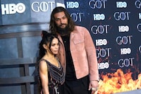 Lisa Bonet, left, and Jason Momoa attend HBO's "Game of Thrones" final season premiere at Radio City Music Hall on Wednesday, April 3, 2019, in New York. (Photo by Evan Agostini/Invision/AP)