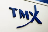 The TMX Group logo is shown in Toronto on Friday June 28, 2013. THE CANADIAN PRESS/Aaron Vincent Elkaim