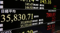 An electronic stock board shows Japan's Nikkei 225 index in Tokyo Friday, Jan. 12.