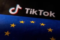 FILE PHOTO: FILE PHOTO: EU flag and TikTok logo are seen in this illustration taken, June 2, 2023. REUTERS/Dado Ruvic/File Photo