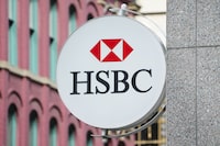 An HSBC sign is pictured in Ottawa on Wednesday Sept. 7, 2022. HSBC Holdings plc says it is expecting a later close of the sale of its Canadian division to Royal Bank of Canada. THE CANADIAN PRESS/Sean Kilpatrick