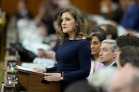 Deputy Prime Minister and Minister of Finance Chrystia Freeland presents the federal budget in the House of Commons in Ottawa on Tuesday, April 16, 2024. THE CANADIAN PRESS/Adrian Wyld