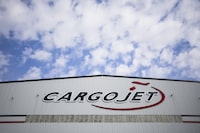 A Cargojet shipping facility is shown at the John C. Munro Hamilton International Airport in Hamilton, Ont., Friday, Feb. 23, 2024. THE CANADIAN PRESS/Nick Iwanyshyn