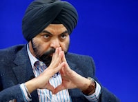 FILE PHOTO: Ajay Banga, President and CEO Mastercard, attends the World Economic Forum (WEF) annual meeting in Davos, Switzerland January 19, 2017.  REUTERS/Ruben Sprich
