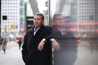 Gildan CEO Vince Tyra poses for a photograph in Toronto, Thursday Feb. 1, 2024. (Christopher Katsarov/The Globe and Mail)