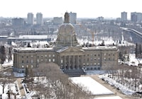 The Alberta legislature is shown in Edmonton on March 28, 2014. THE CANADIAN PRESS/Jason Franson