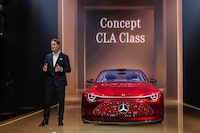 Mercedes-Benz Group AG CEO Ola Kaellenius unveiled the forerunner to a whole new model family, the Concept CLA Class, at the Mercedes-Benz Pavilion before the 2023 Munich auto show.