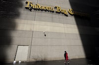 Hudson's Bay is reviving its outlet model with a discount store in Toronto. A Hudson's Bay department store is seen in Toronto on Friday, Feb. 25, 2022. THE CANADIAN PRESS/Nathan Denette