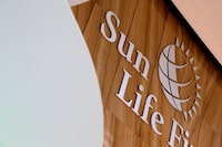 FILE PHOTO: The Sun Life Financial logo is seen at their corporate headquarters of One York Street in Toronto, Ontario, Canada, February 11, 2019.  REUTERS/Chris Helgren/File Photo
