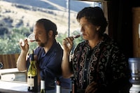 Actors Paul Giamatti and Thomas Haden Church taste the spoils of Santa Barbara wine country in Sideways