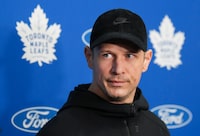 Toronto Maple Leafs forward Jason Spezza speaks to the media after being eliminated in the first round of the NHL Stanley Cup playoffs during a press conference in Toronto on Tuesday, May 17, 2022. THE CANADIAN PRESS/Nathan Denette
