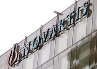 The company's logo is seen at a building of Swiss drugmaker Novartis in Rotkreuz, Switzerland, January 29, 2020. REUTERS/Arnd Wiegmann