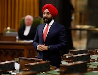 Liberal MP Navdeep Bains delivers a farewell speech in the House of Commons on Parliament Hill in Ottawa on Tuesday, June 15, 2021. The House of Commons ethics committee is inviting the Lobbying Commissioner to testify on the appointment of former industry minister Navdeep Bains to an executive role at Rogers. THE CANADIAN PRESS/ Patrick Doyle