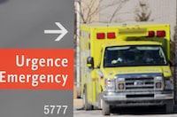 Artificial intelligence could revolutionize the Quebec health-care system, but systemic challenges prevent it from fully harnessing the technology. An ambulance is shown outside a hospital in Montreal, Saturday, Jan. 15, 2022. THE CANADIAN PRESS/Graham Hughes