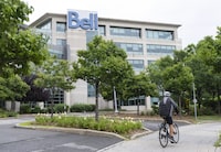 BCE Inc. headquarters is seen in Montreal on Thursday August 3, 2023. Canada's telecommunications regulator has sided with BCE Inc. in a final offer arbitration proceeding between that company and Quebecor Inc. over wholesale mobile virtual network operator (MVNO) data rates.THE CANADIAN PRESS/Christinne Muschi