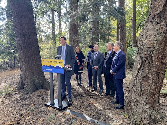 B.C. Premier David Eby announces $300-million fund to conserve biodiversity and old-growth forests