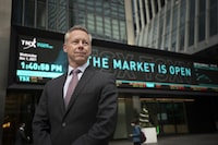 John McKenzie, CEO of the TMX, is photographed in the new TMX Market Centre on Dec 1, 2021. Fred Lum/The Globe and Mail. 