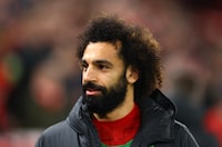 FILE PHOTO: Soccer Football - Carabao Cup - Quarter Final - Liverpool v West Ham United - Anfield, Liverpool, Britain - December 20, 2023 Liverpool's Mohamed Salah REUTERS/Molly Darlington/File Photo