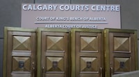 The lawyer for a Calgary man accused of committing terrorism offences over a decade ago argues charges should be stayed because of court delays. The Calgary Courts Centre is pictured in Calgary, Alta., Tuesday, Feb. 20, 2024. THE CANADIAN PRESS/Jeff McIntosh