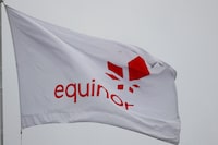 FILE PHOTO: Equinor's flag in Stavanger, Norway December 5, 2019. REUTERS/Ints Kalnins/File Photo/File Photo