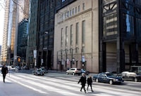 The Toronto Stock Exchange (TSX) on Bay Street is shown in this March 23, 2009 photo.