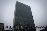 FILE PHOTO: The United Nations building is pictured in New York City, U.S., February 23, 2023. REUTERS/Mike Segar/File Photo