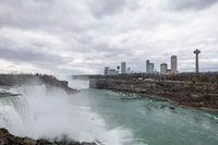 A view of Niagara Falls, Ont. is shown on Friday, March 29, 2024 in a photo taken in Niagara Falls, N.Y. Ontario's Niagara Region has declared a state of emergency as it readies to welcome up to a million visitors for the solar eclipse in early April.THE CANADIAN PRESS/Carlos Osorio
